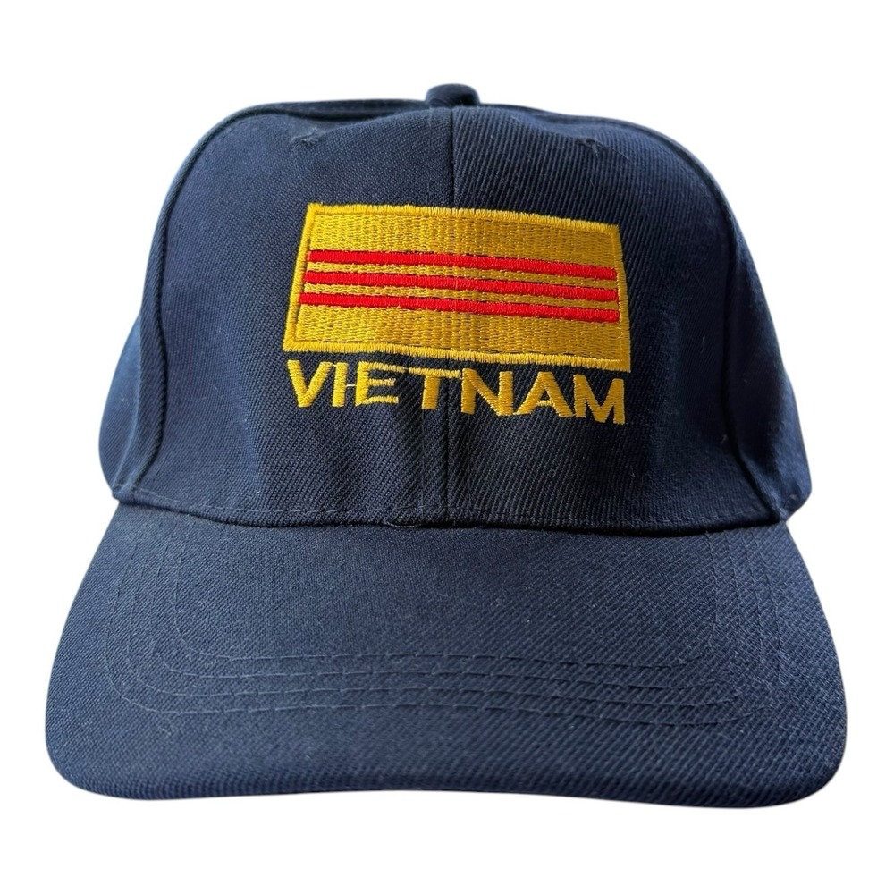 South Vietnam Republic of Vietnam Flag Embroidered Navy Veteran Baseball Cap